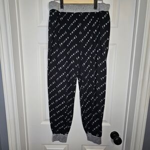 NWOT FRIENDS Women's Black Grey Logo Graphic Lounge Pants Size L